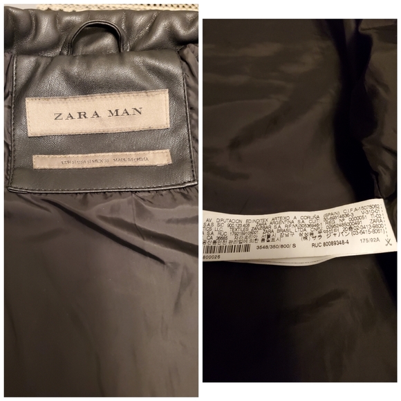 Zara Man Perforated Polyurethane Black Jacket - Picture 7 of 7